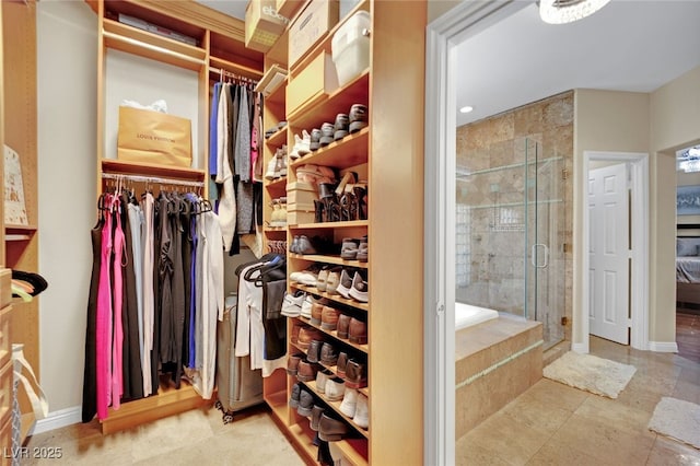 view of walk in closet