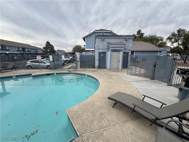 view of pool featuring a patio area