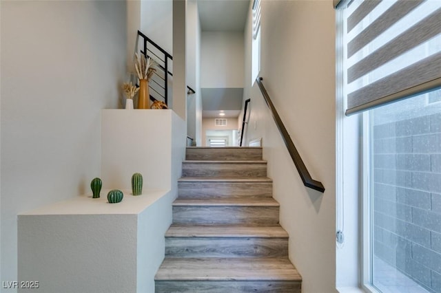 stairs with plenty of natural light