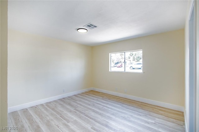 empty room featuring light hardwood / wood-style flooring