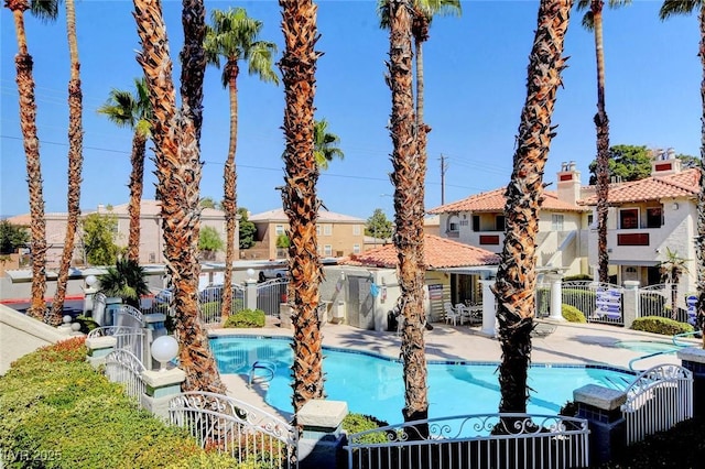 view of pool with a patio area