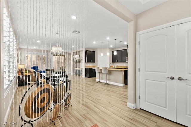 living room with wood-type flooring