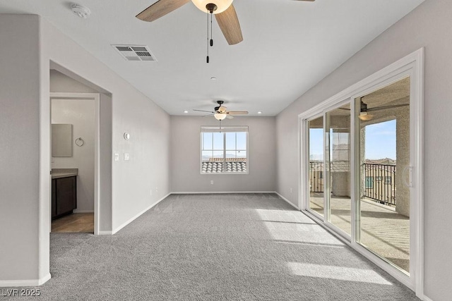 view of carpeted empty room