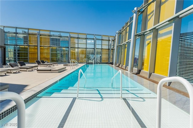 view of pool with a patio area