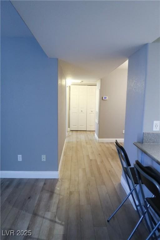 hall featuring hardwood / wood-style flooring