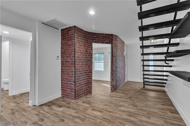 interior space featuring wood-type flooring