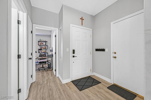 foyer featuring light hardwood / wood-style flooring