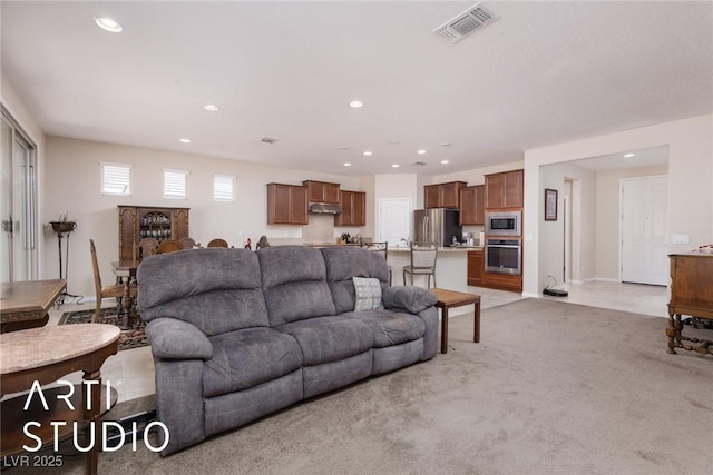 view of carpeted living room