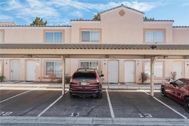 view of property with a carport