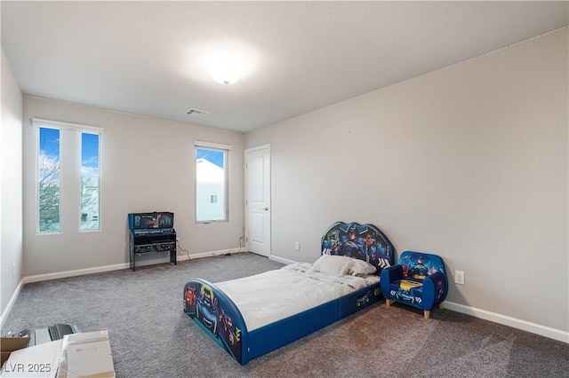 view of carpeted bedroom