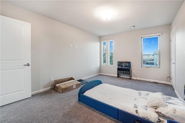 view of carpeted bedroom