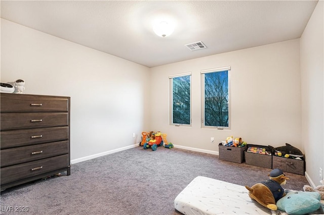 game room with carpet floors