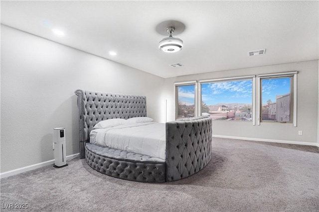 view of carpeted bedroom