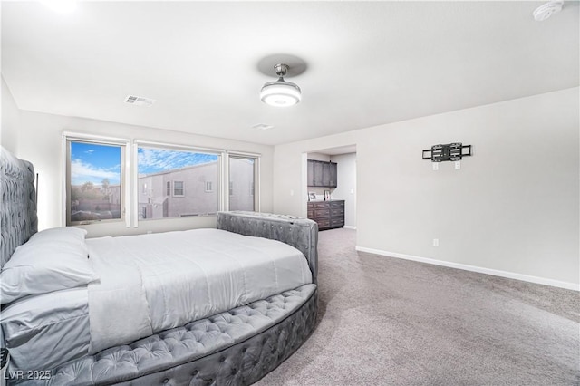 view of carpeted bedroom