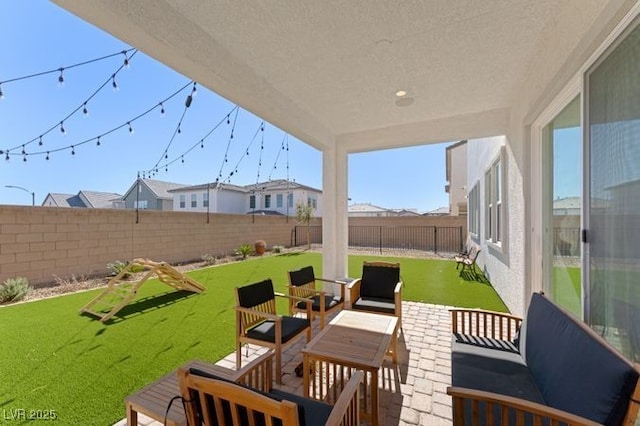 view of patio / terrace with a fenced backyard