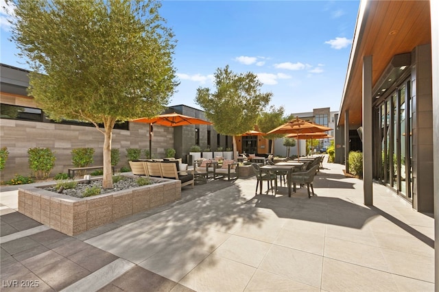 view of patio / terrace with an outdoor hangout area