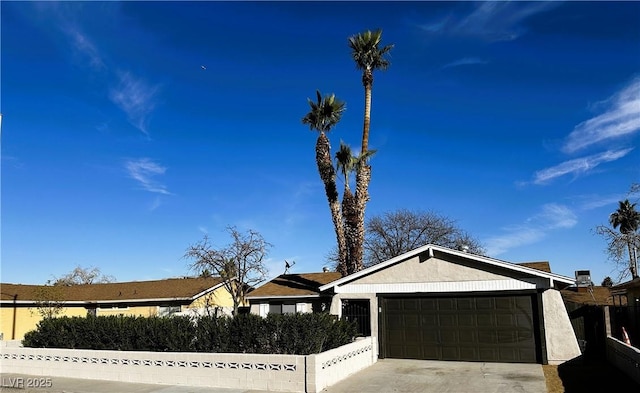 view of front of home featuring a garage