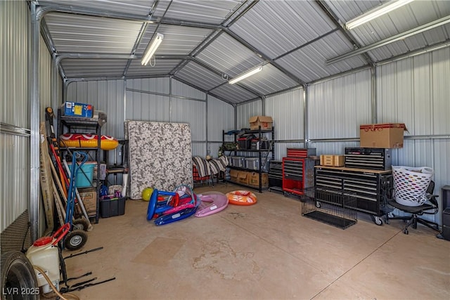 garage with a carport