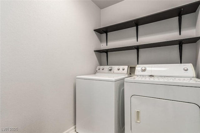 laundry area featuring independent washer and dryer