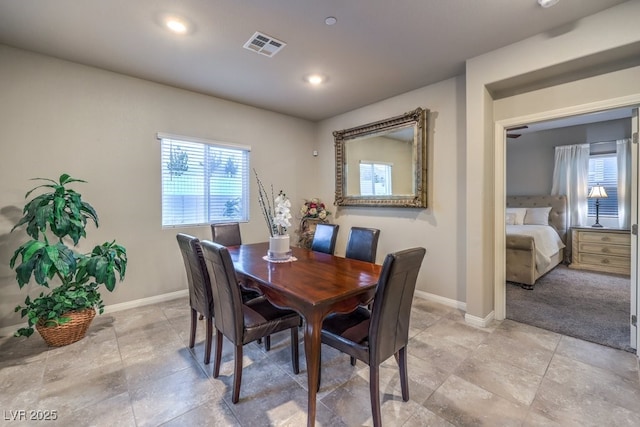 view of dining area