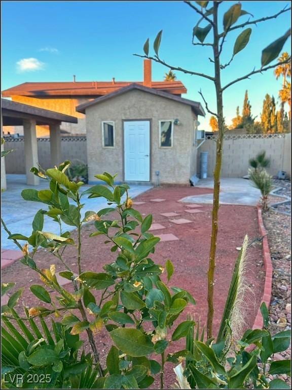 back of property with a patio area