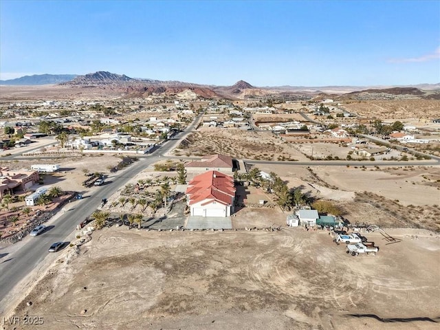 bird's eye view featuring a mountain view