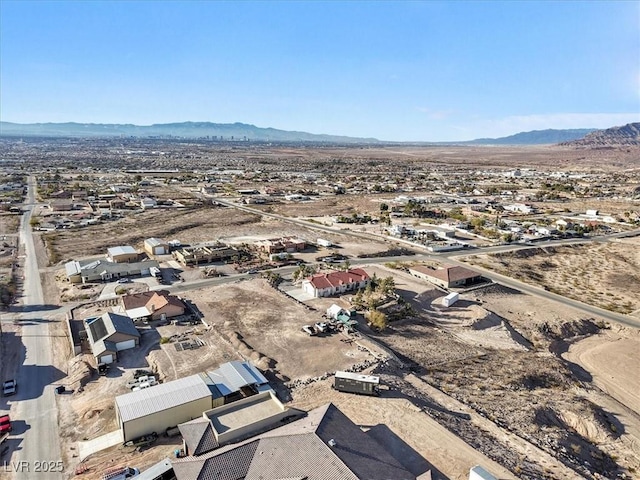 aerial view featuring a mountain view