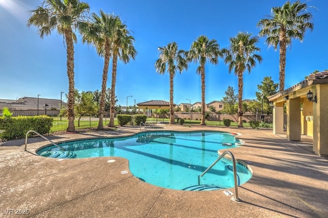 view of pool with a patio area