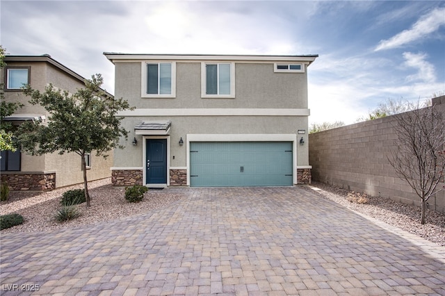 front facade featuring a garage