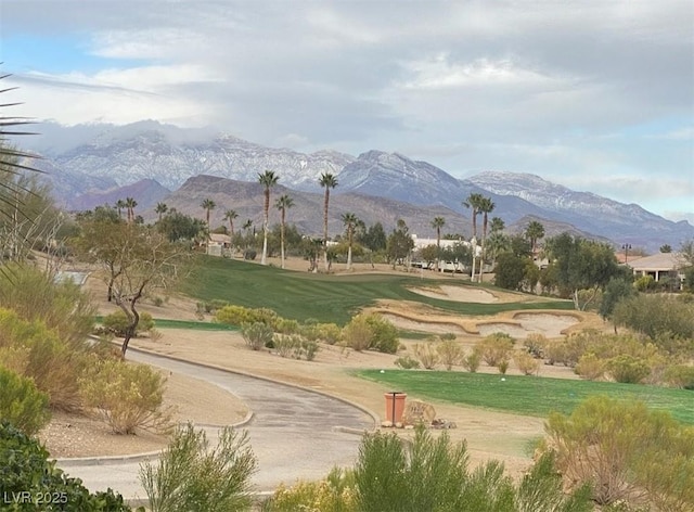 view of property's community with a mountain view