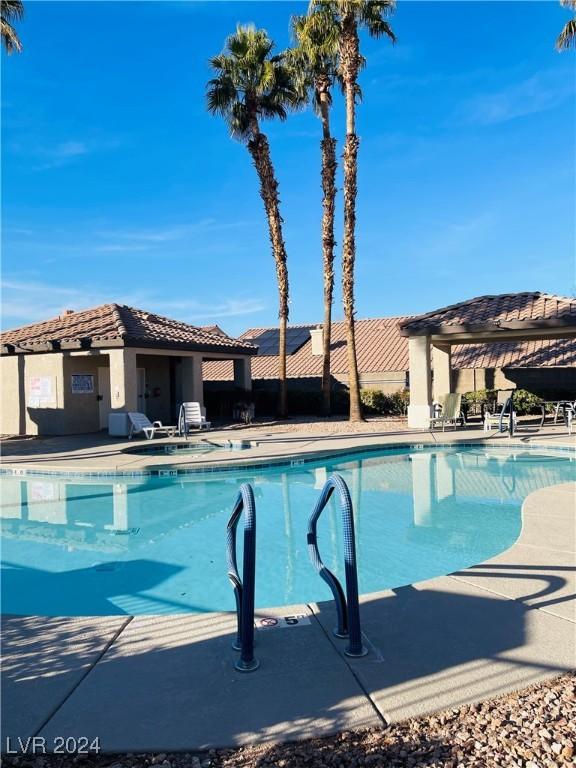 view of pool featuring a patio area