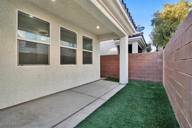 exterior space featuring a patio