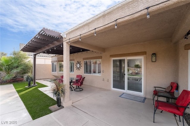 view of patio with a pergola