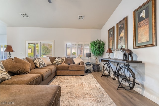 living room featuring light hardwood / wood-style floors