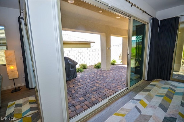 entryway featuring light wood-type flooring