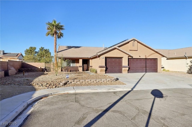 ranch-style house with a garage