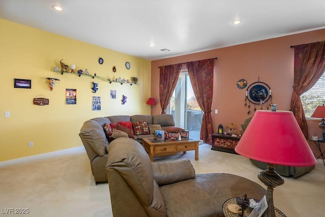 view of carpeted living room