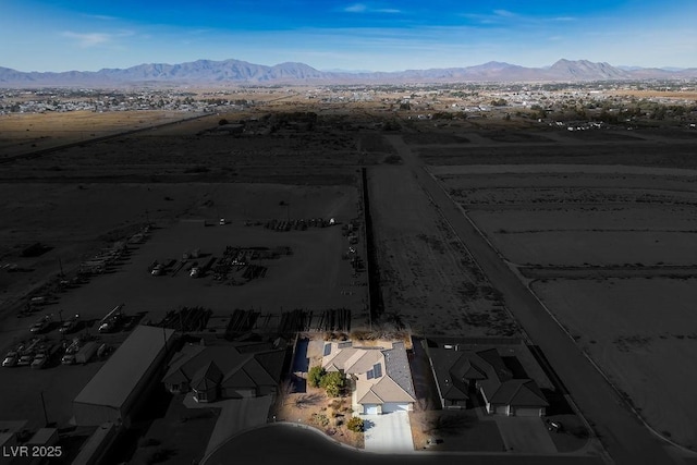 drone / aerial view with a mountain view