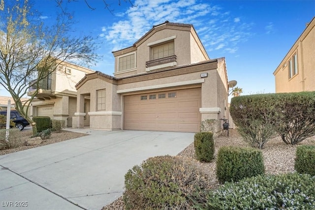 front of property featuring a garage