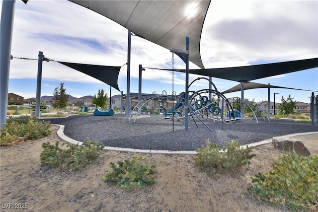 view of jungle gym