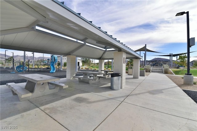 view of community featuring a playground