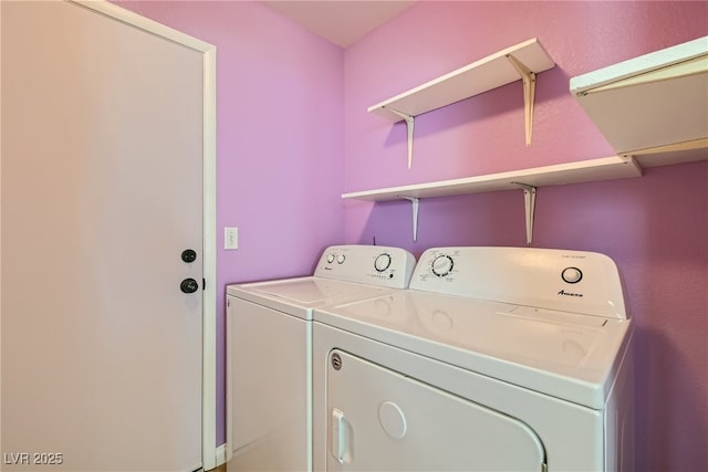 laundry room with separate washer and dryer