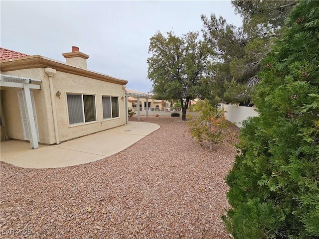 view of yard with a patio area