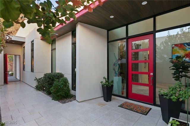 view of doorway to property