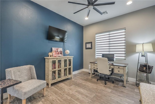 office with ceiling fan