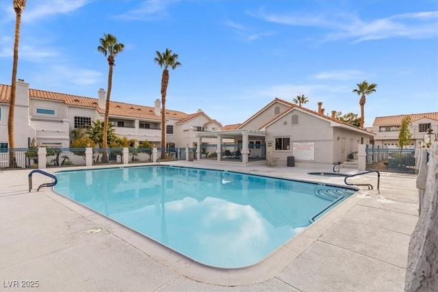 view of pool with a patio