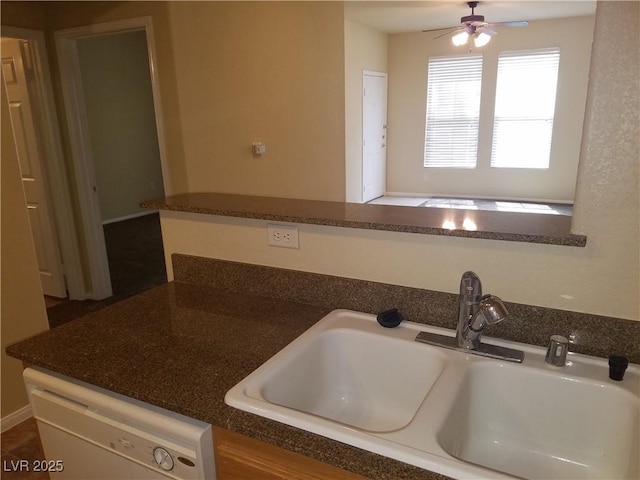 kitchen featuring dishwasher and sink