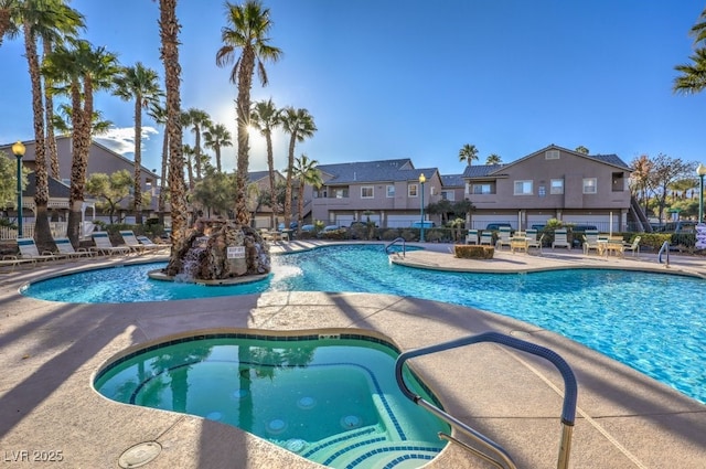 view of pool featuring a patio area