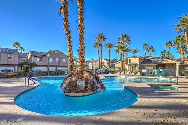 view of pool with a patio