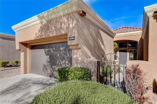 view of home's exterior featuring a garage